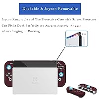 Vista 2 de GUTIAL Dockable Case for Nintendo Switch OLED Model 2021 - Cute Protective Cover Case for Nintendo Switch OLED 7 Inch and Joy-Con Controller with