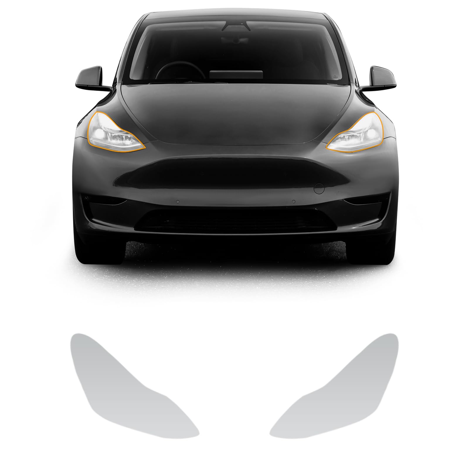 FDAIUN PPF Precut Car Paint Protective Film Compatible with Tesla Model Y 2020-2023 TPU HD Film Scratch Protector Exterior Accessories(Car Headlights 2Pcs)