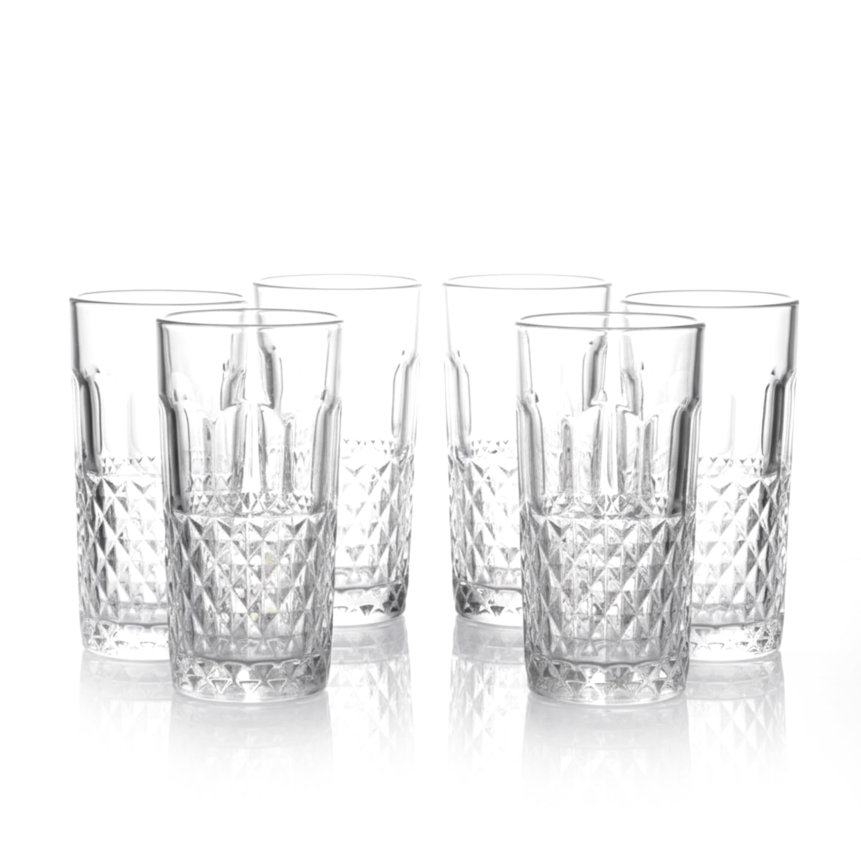 Cuisine Art Zeisse Hi-Ball Glass Set - 6 Pcs, 255ml (8.5oz) - Crystal Clear, Dishwasher Safe, Elegant Longdrink Glasses for Cocktails, Soft Drinks, Water, Juices