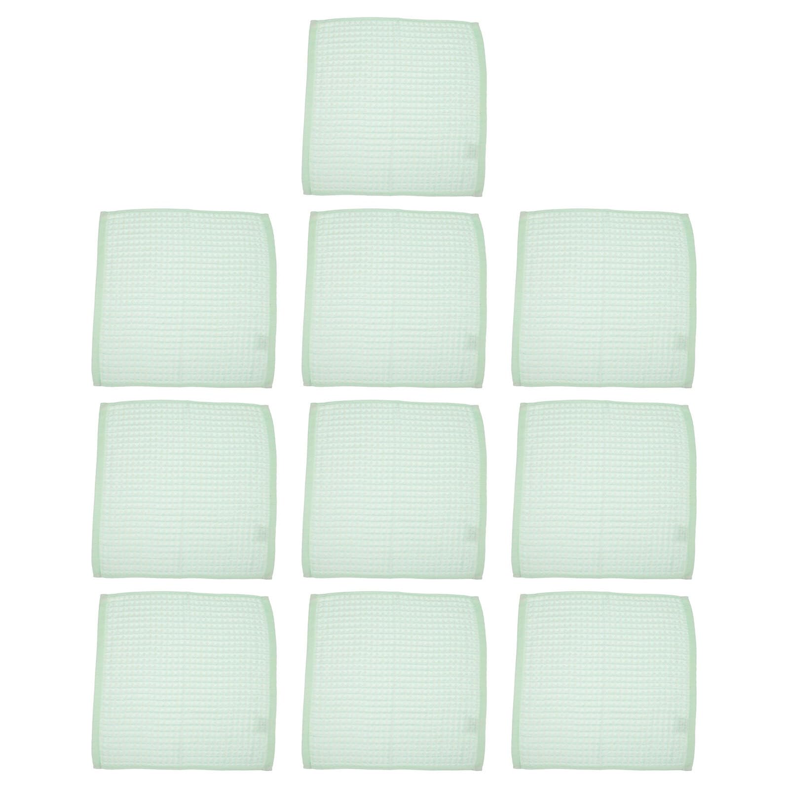 Healifty Paños de Cocina de Algodón 100% Puro Tipo Gofre 35X35 CM 10 Unidades Absorbentes y Lavables Secado Rápido Suaves para Uso Diario en Limpieza y Secado en Cocina