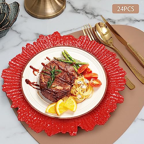 Platos Cargadores Redondos de Plástico 12.6 pulg miniatura 6