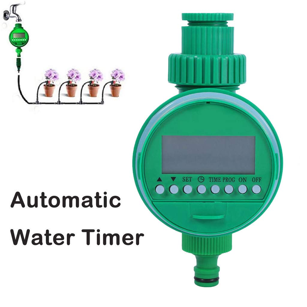 Tubo di irrigazione Kit tubo gocciolamento Kit timer irrigazione Kit gocciolamento Kit gocciolamento Sistema giardino Patio e giardino Gioco Cultura Generale Famiglia (Green, One Size)