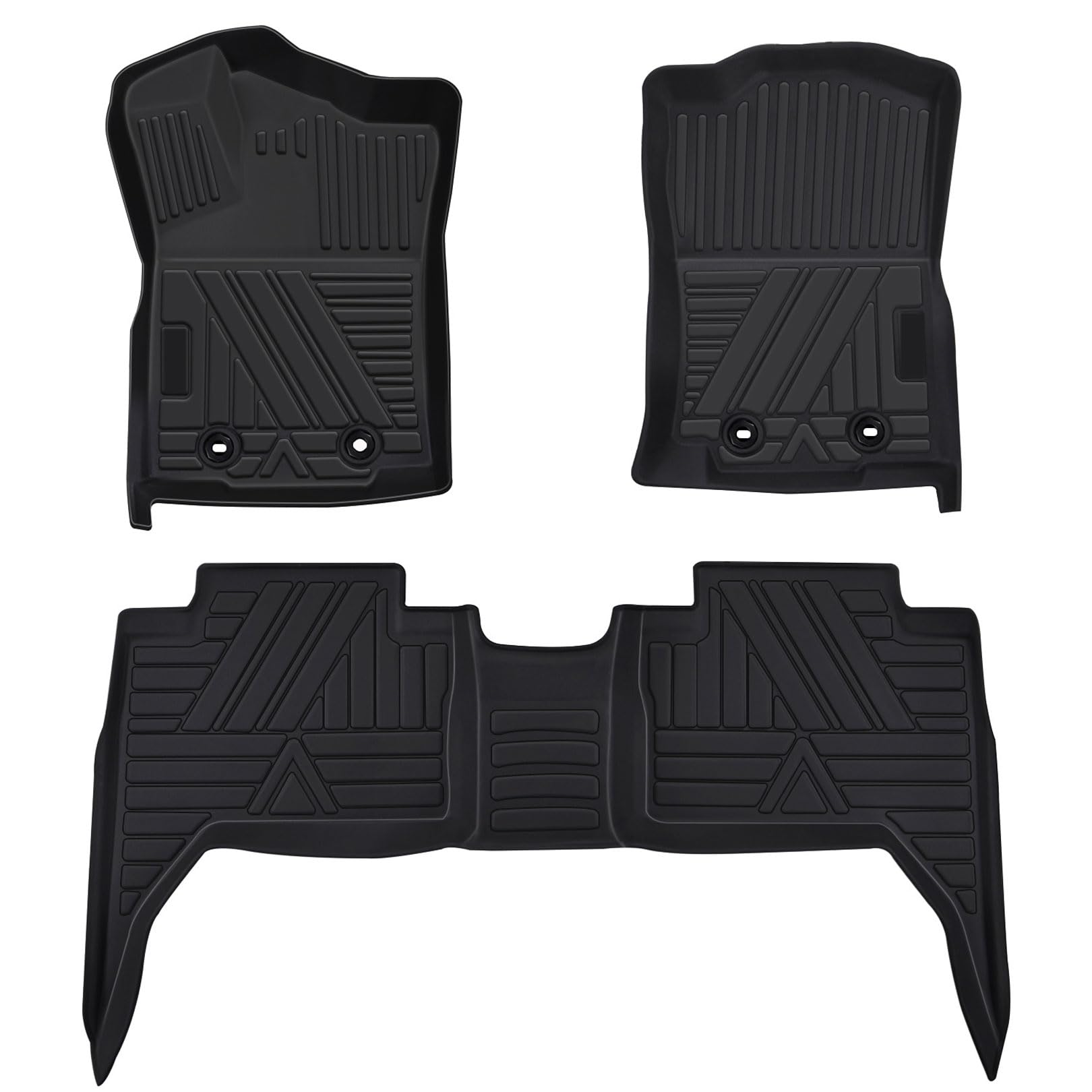 Rubber Car Mats RHD for Mitsubishi Triton L200 2023 2024, All-Weather Floor Mats Tailored Fit Set Waterproof Interior Accessories