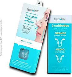 Dilatador Nasal Flux Air - 2 unidades - Tamanho Médio e Grande (M + G)