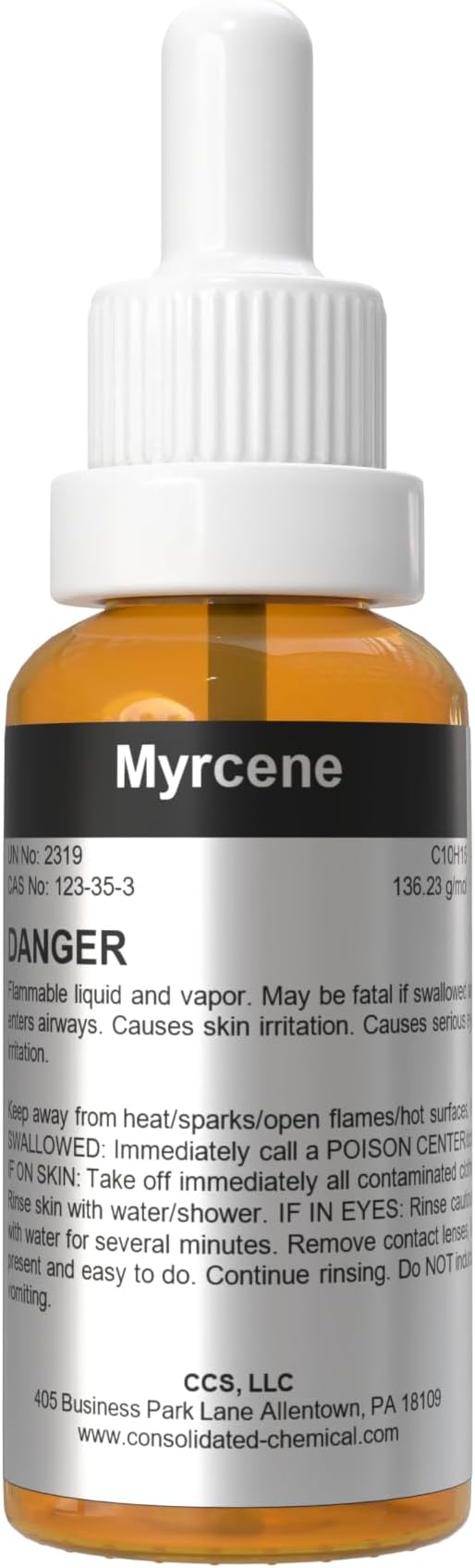 Myrcene - High Purity Aroma/Fragrance | Dropper Bottle - 30ml (1 Fl Oz)