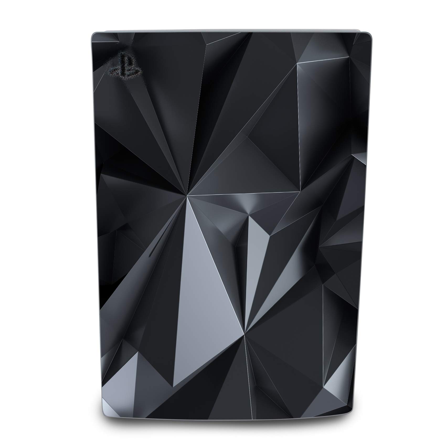 Finest Folia Pellicola protettiva compatibile con PS5 Sticker Custodia per Giochi Console Caso Adesivo Vinile Pellicola Protettiva Anti Graffio Design Cover RX040 (Disc Edition, N. 3 Poligono Nero)