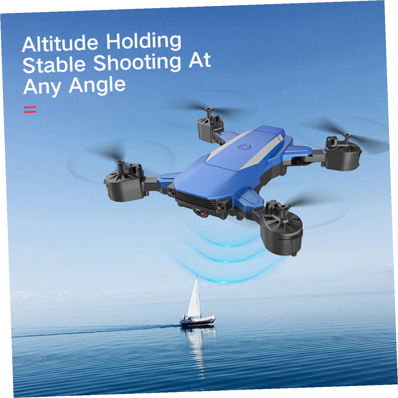 F84 Faltbarer Rc Quadrocopter mit 1800mah Akku, Abs Blau | Echtzeit-videoübertragung, Inklusive Aufbewahrungstasche, 3 X 1,5v Aa Batterien nicht Enthalten