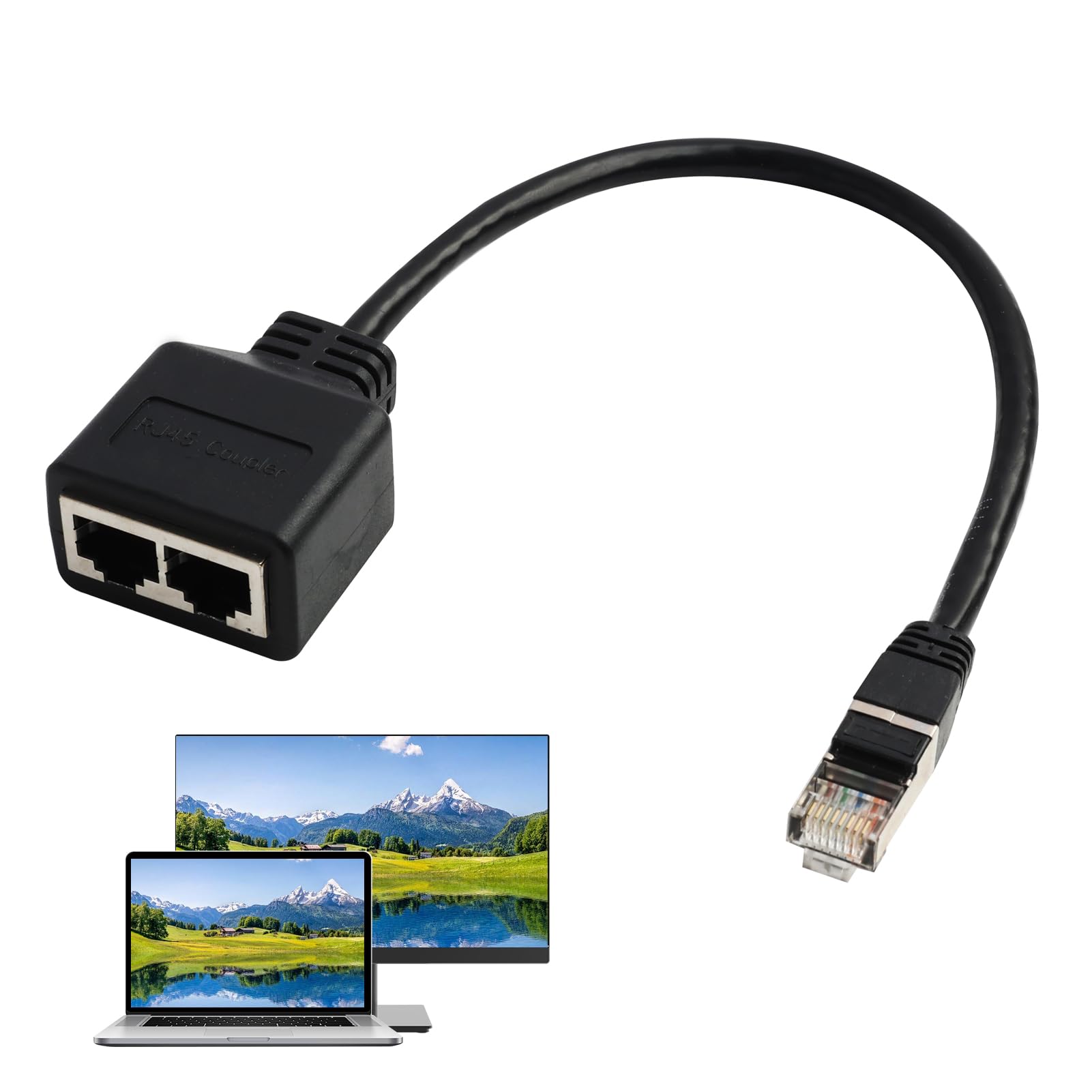 Coupleur RJ45 Répartiteur Ethernet LAN 1 vers 2 Adaptateur Cat5 Cat5e Cat6 Cat7