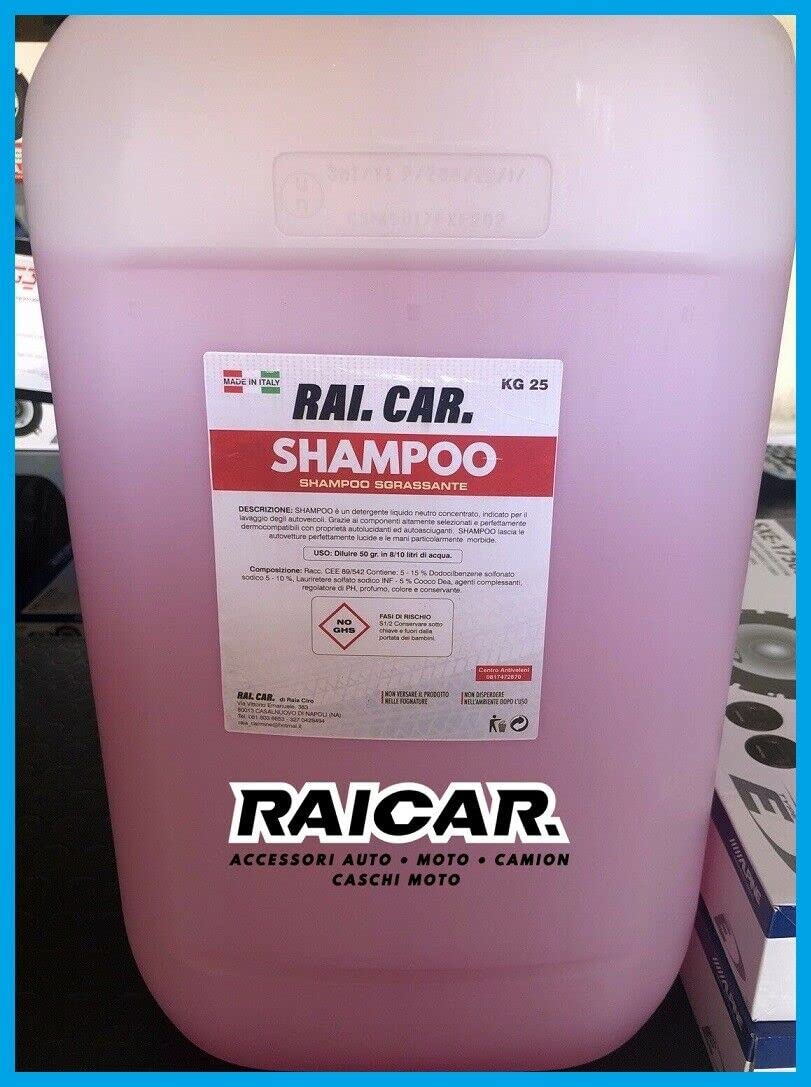 Shampoo Sgrassatore Auto Furgone Moto Detergente NEUTRO PROFESSIONALE TANICA 25 KG fragola