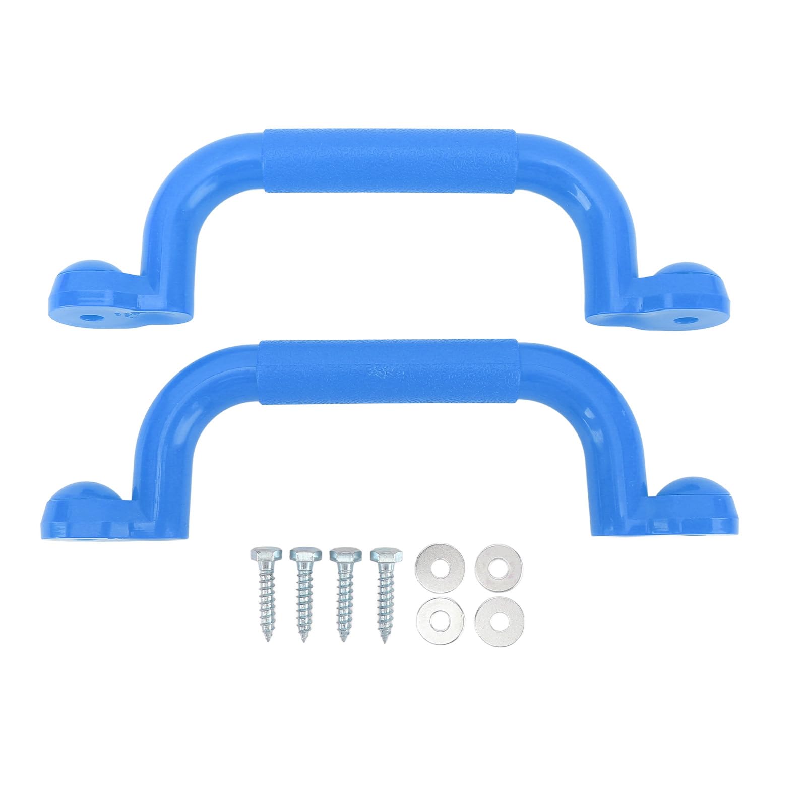 1 paio di maniglie per parco giochi professionali, versatili, antiscivolo, robuste e di grandi dimensioni, per strutture di arrampicata e casette da gioco. (Blu)