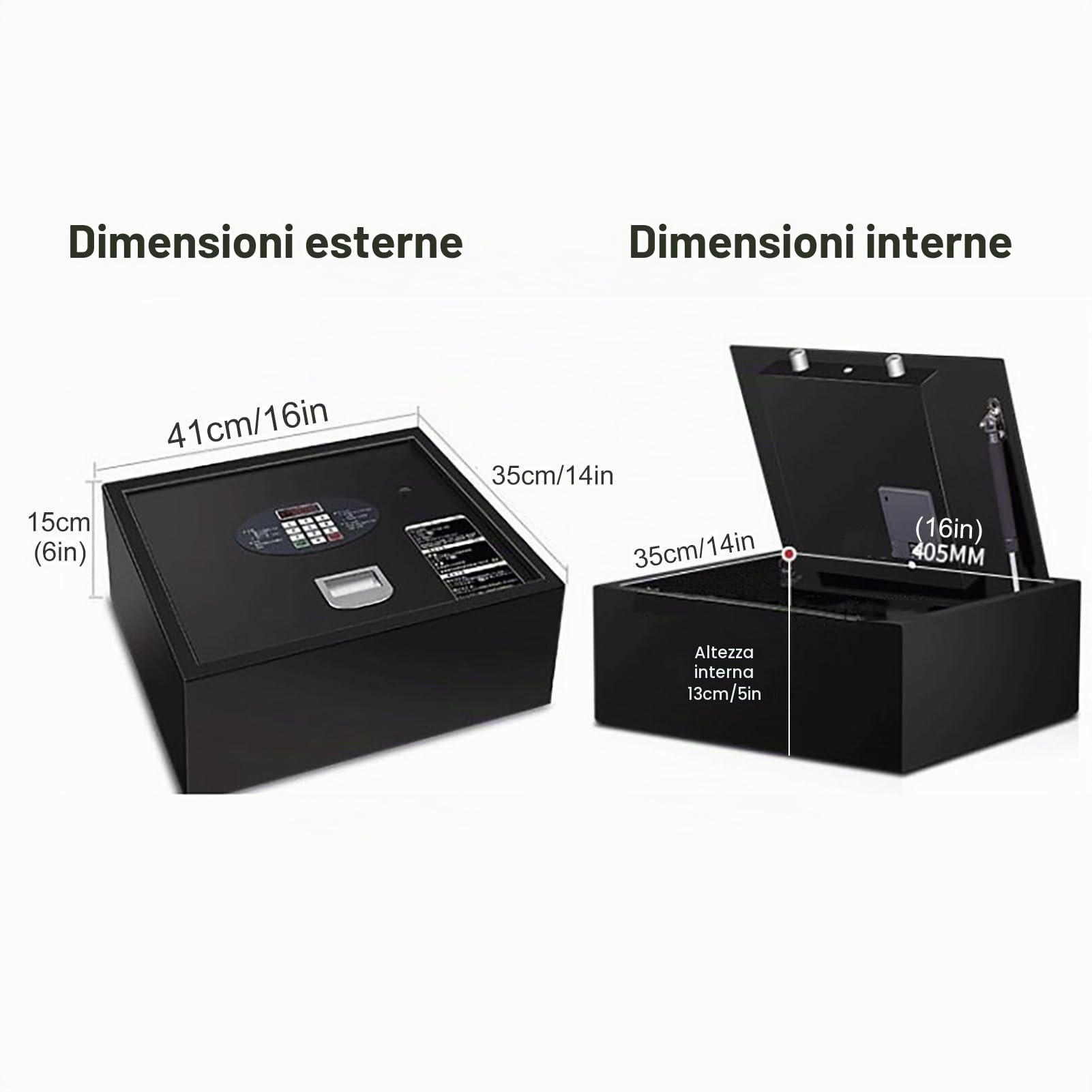 Cassaforte Nascosta Cassaforte a Pavimento Cassetta Sicurezza Piccola Safe per Hotel, Ufficio, Casa o Appartamento