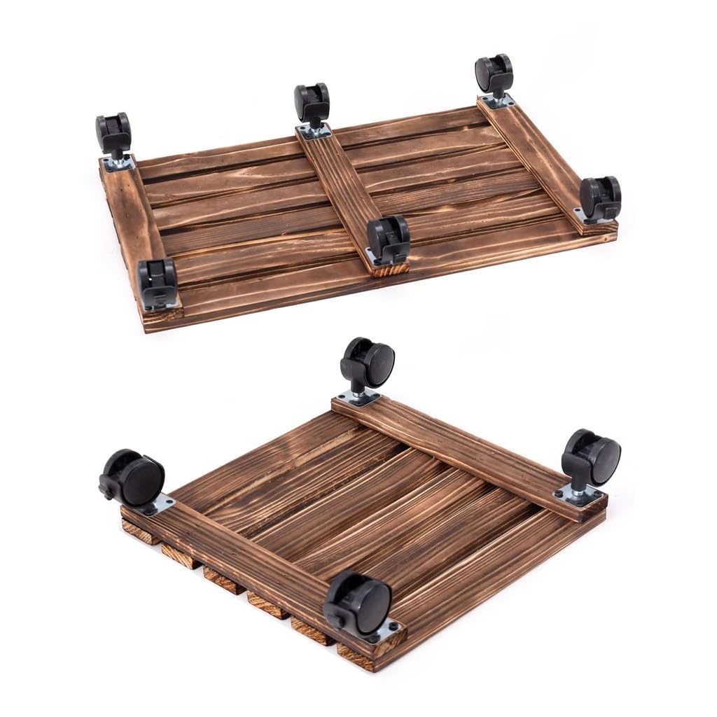 Carrito de flores rodante con ruedas – 50 x 50 cm para interiores y exteriores, bandeja portátil para plantas de jardín fácil de plantar y jardinería, perfecto para principiantes de plantas