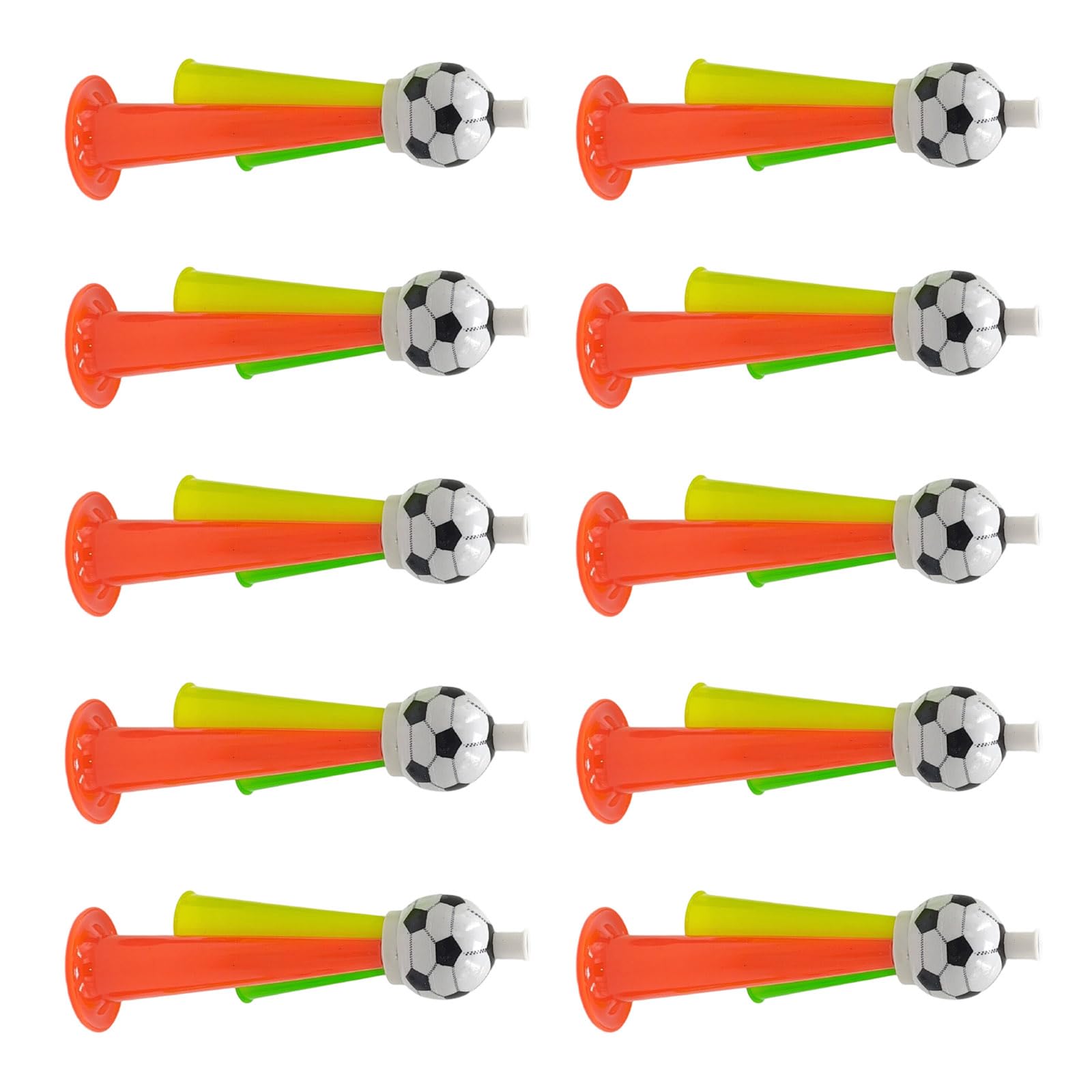 Kaeltsyn Of 10 Random Colored Horns Loud and Fun Accessories for Soccer and Celebration Event Party Noise Maker