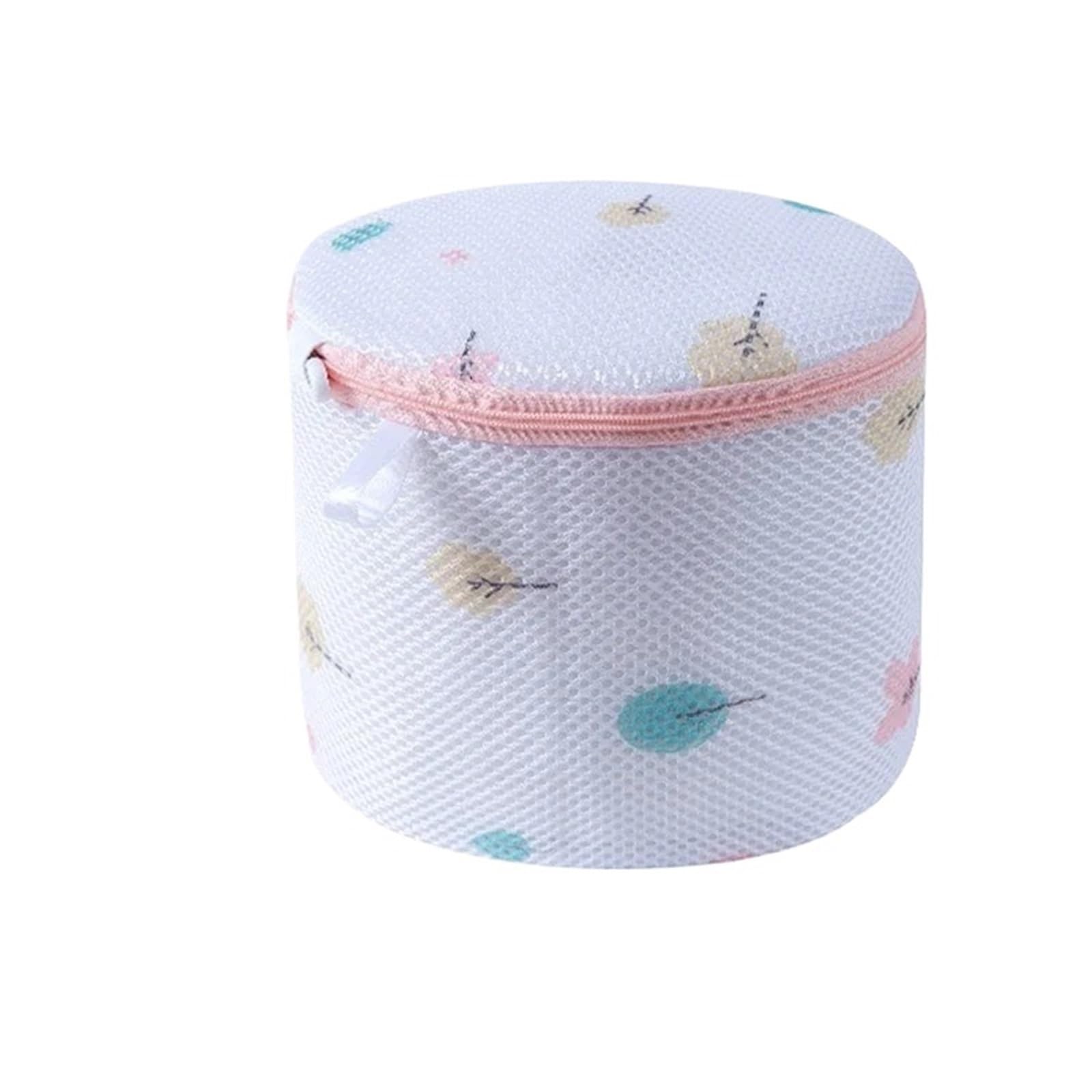 3pcs Cute Print Women's Bra Washing Bags - Thicken Protective Laundry Bag for Bras and Underwear Storage(Pink Tree)