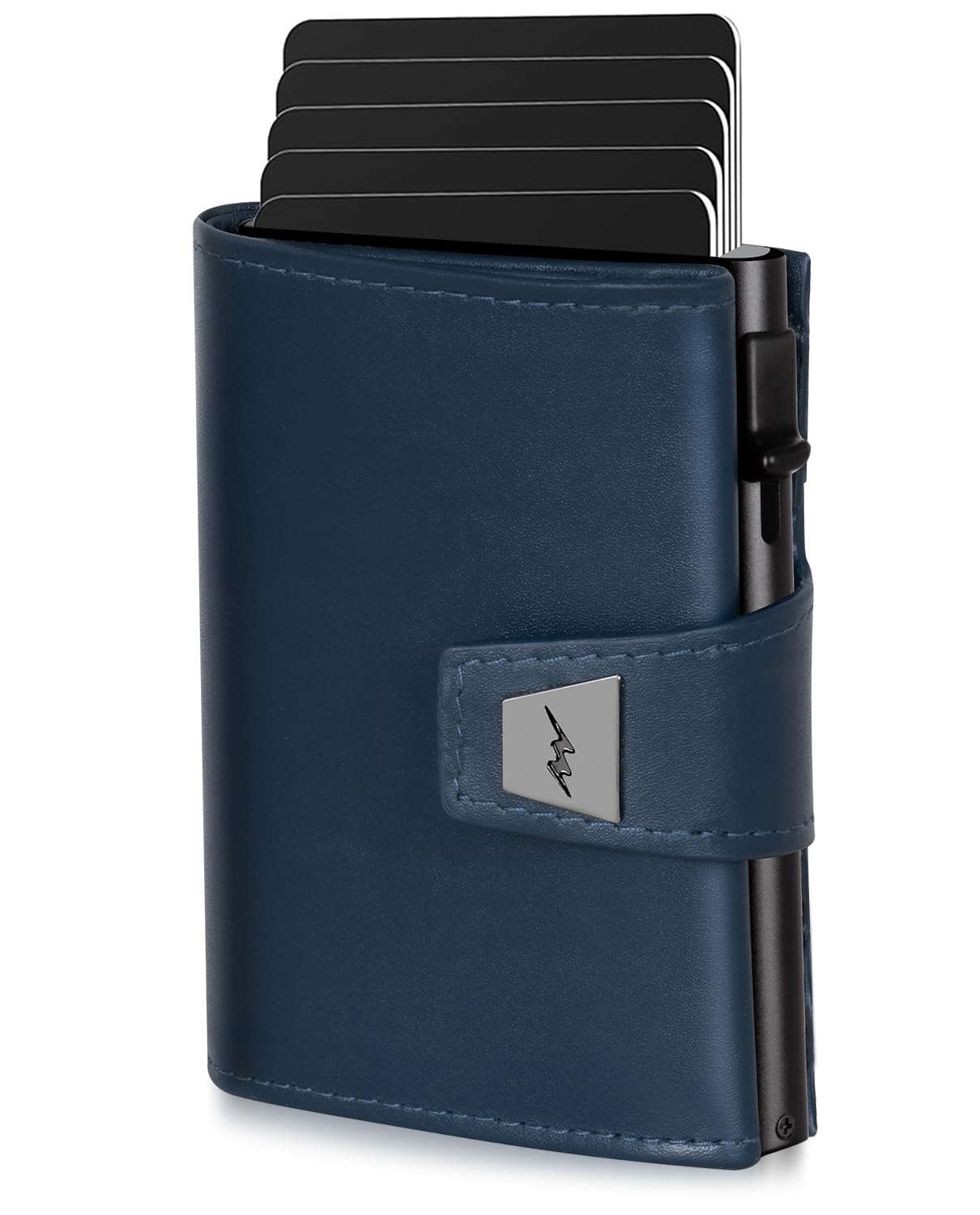 Marc Peter® Geldbörse Herren, Slim Wallet Geldbeutel mit Münzfach & RFID Schutz, Leder Portmonee, 9 Fächer für Kreditkarten, Kartenetui klein Herren