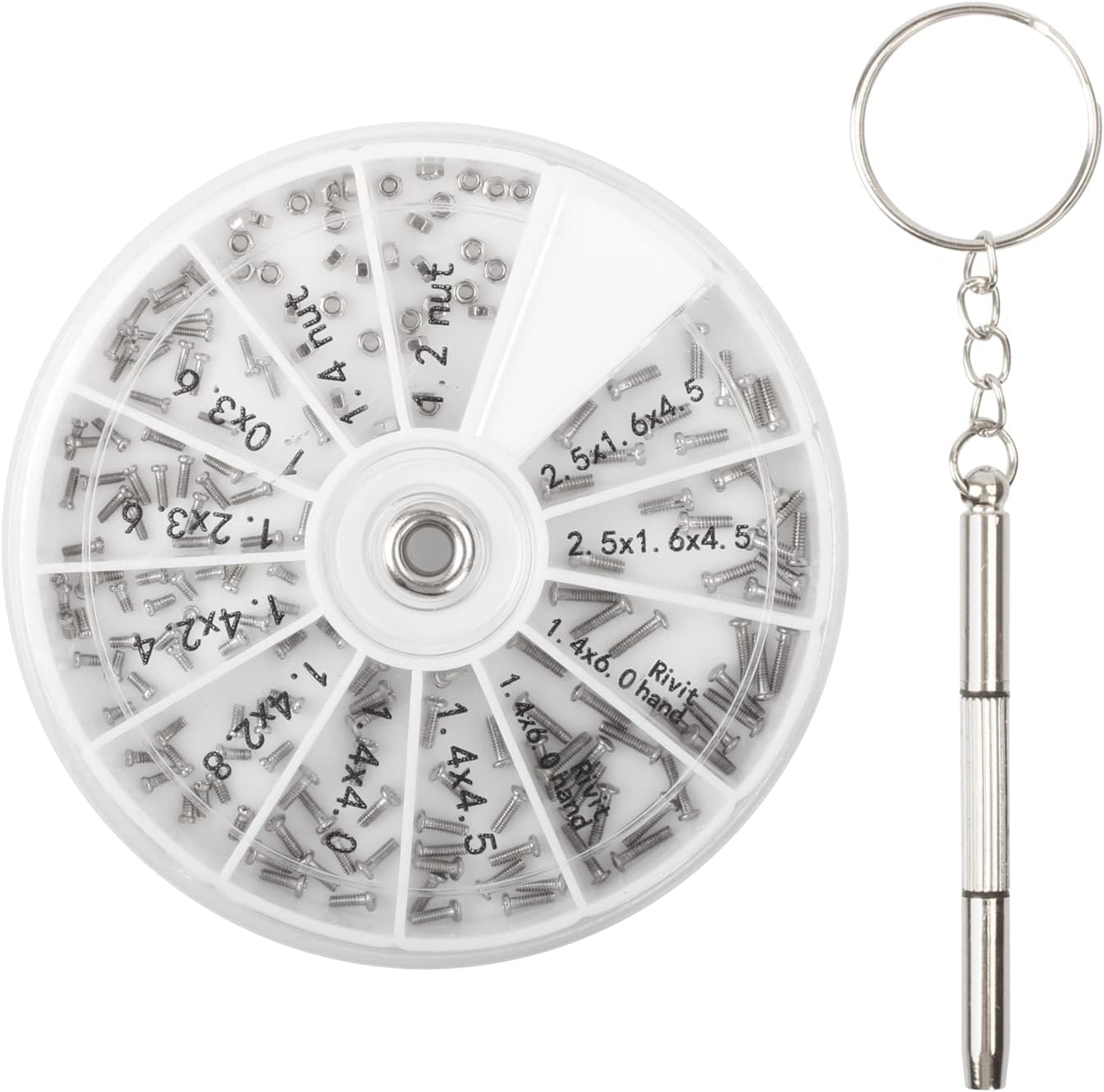 OctinPris Eyeglass Sunglass Repair Kit with Screws Tweezers Screwdriver Tiny Micro