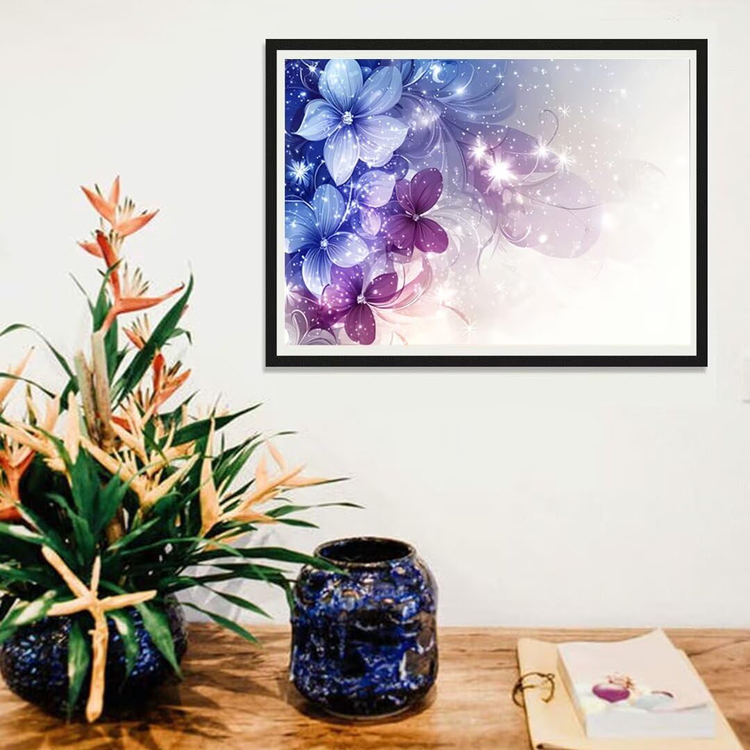 5D Kwiat Diament Malarstwo Zestaw dla dorosłych, DIY Zestawy malarskie Diament, Diamentowe pełne zestawy artystyczne, Square Rhinestone Ścieg krzyżykowy Malarstwo dla dorosłych Początkujący Wystrój
