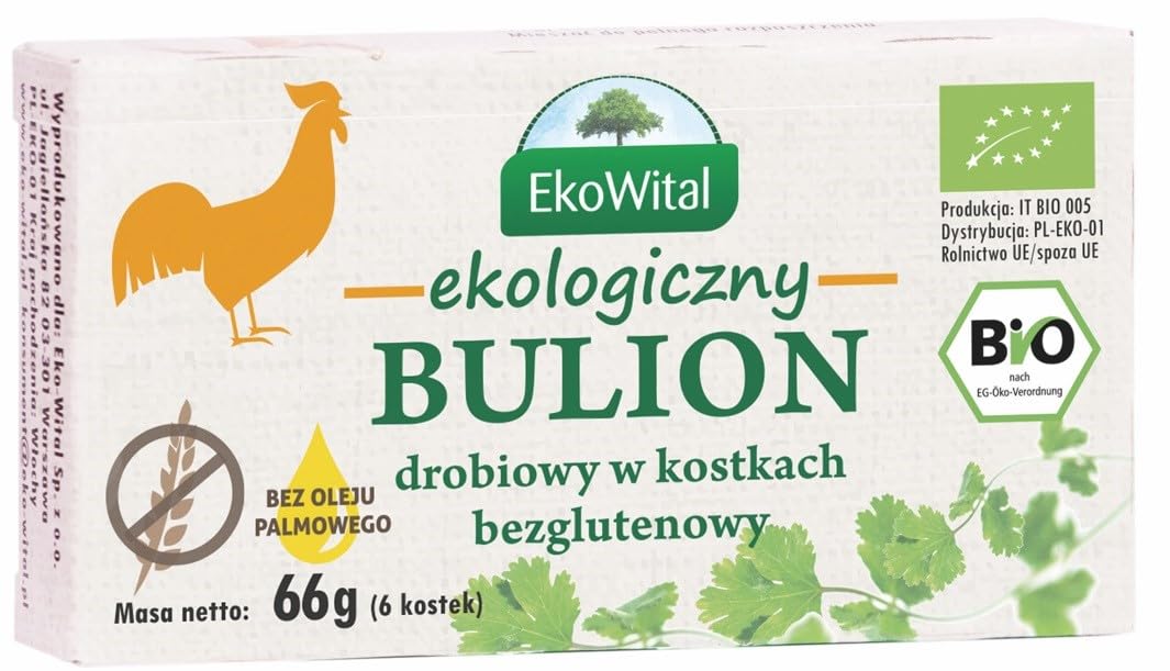 Caldo de Pollo en Cubos (sin aceite de palma, sin gluten) BIO 66 g