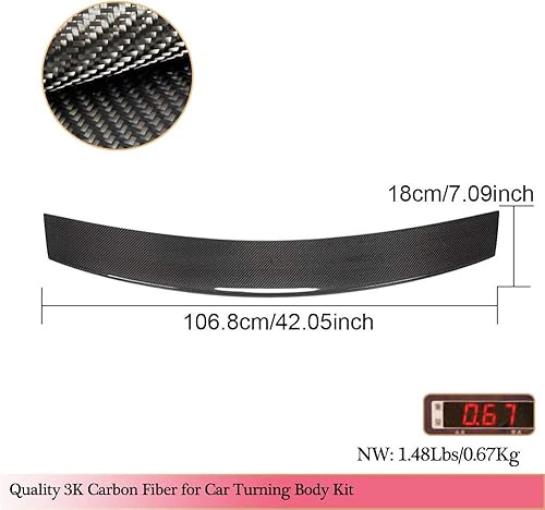 Miniatura 4 de MCARCAR Kit alerón trasero para maletero para Mercedes Benz AMG GT Coupe 2015-2019 de salida de fábrica de fibra de carbono trasera de la tapa del