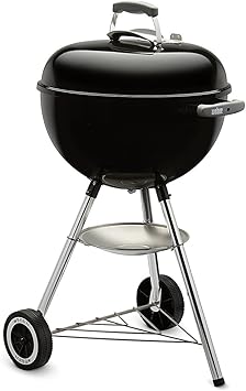 Weber Original Kettle Charcoal Grill, 18-Inch, Black – Classic Outdoor BBQ Grill with One‑Touch™ Cleaning System & Precise Te