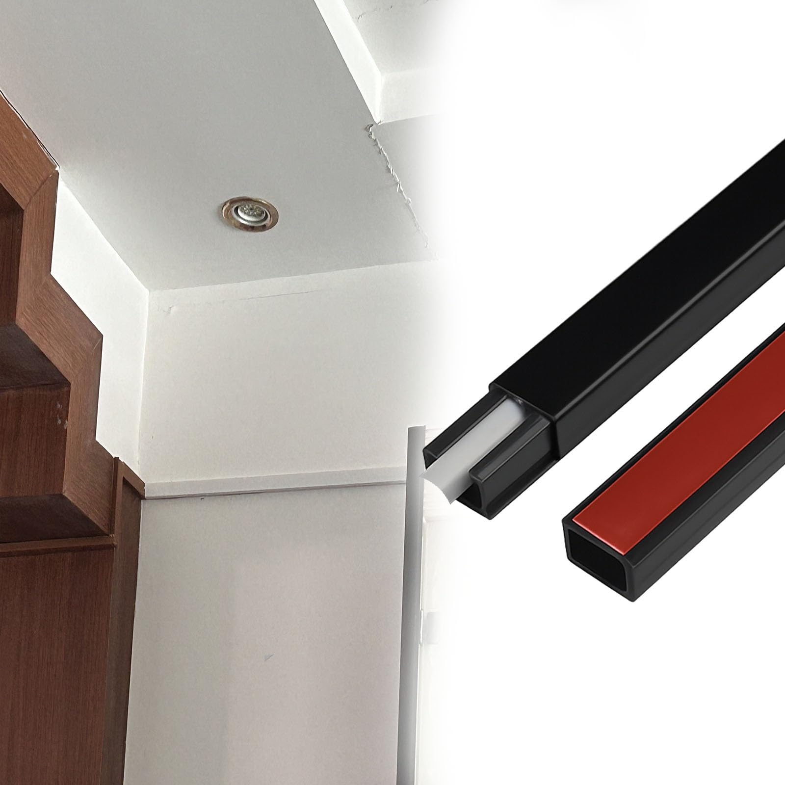 Conducto de cables, cubierta adhesiva de alambre para despegar y pegar, ocultador de cables de PVC para el hogar y la oficina