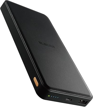 エレコム モバイルバッテリー 大容量 急速充電 12000mAh USB PD対応 20W リン酸鉄 2台同時充電 出力2ポート (Type-C/USB-A) 入力(Type-C) 【 iPhone 16 15 14 iPad/Android 各種対応】 ブラック DE-C39-12000BK