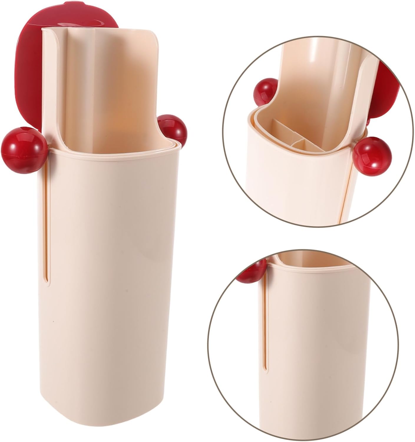 Covered Makeup Brush Holder with Lid, Desktop Organizer Dustproof