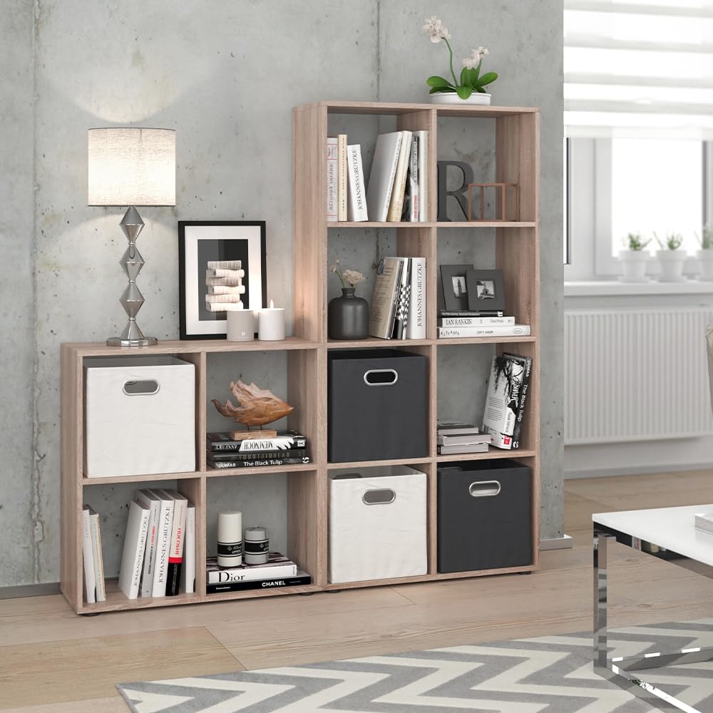 Vicco Raumteiler Scutum, Sonoma, 143 x 72 cm, zur Nutzung als Raumteiler oder offenes Bücherregal