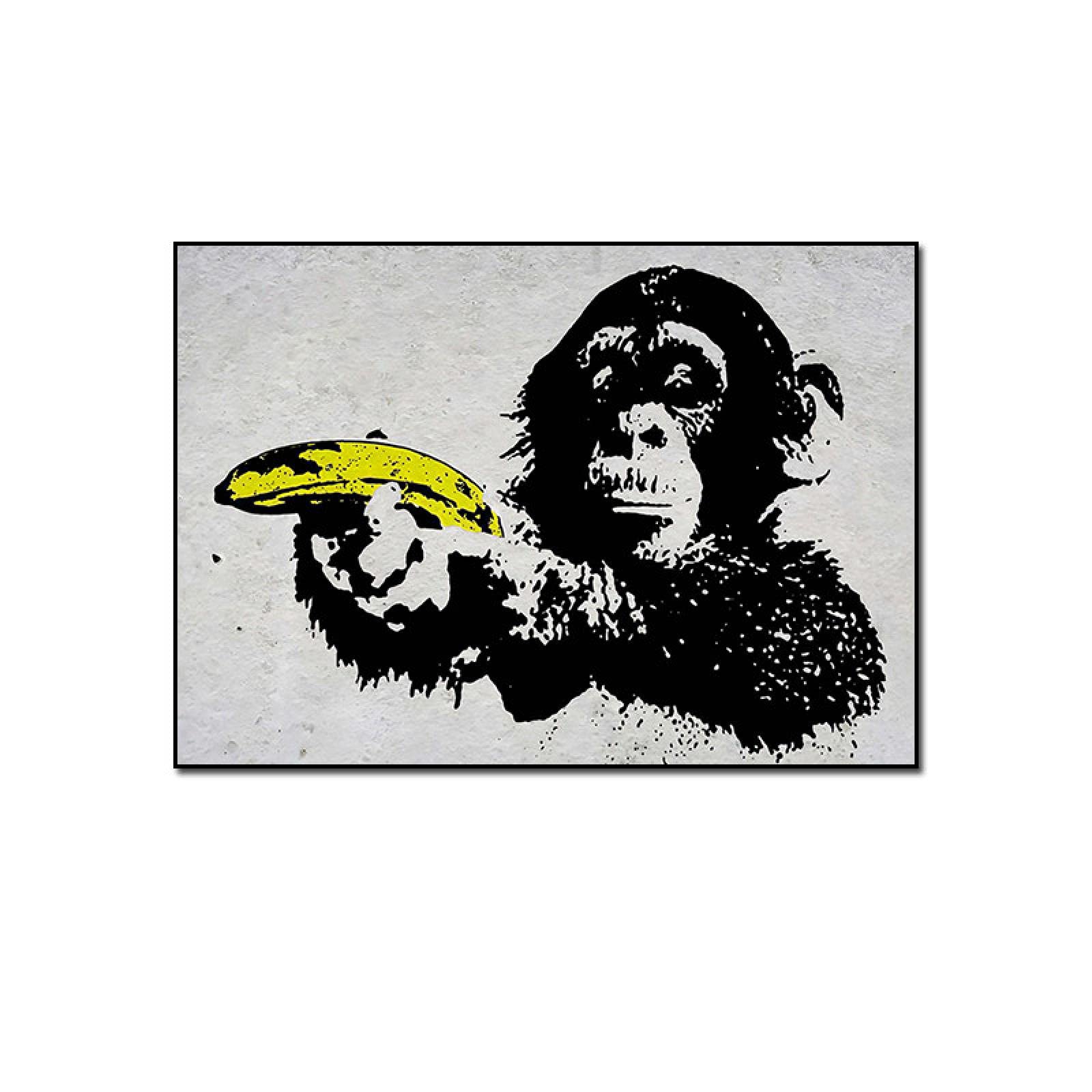 Amazon.co.jp: バナナキャンバスポスター付きクリエイティブ  