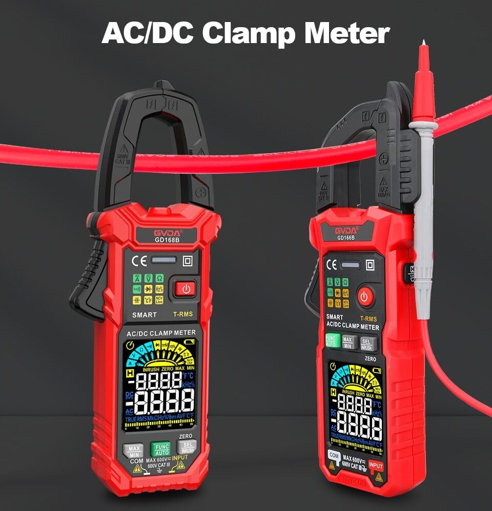 Two GVDA AC/DC Clamp Meters, GD168B and GD166B