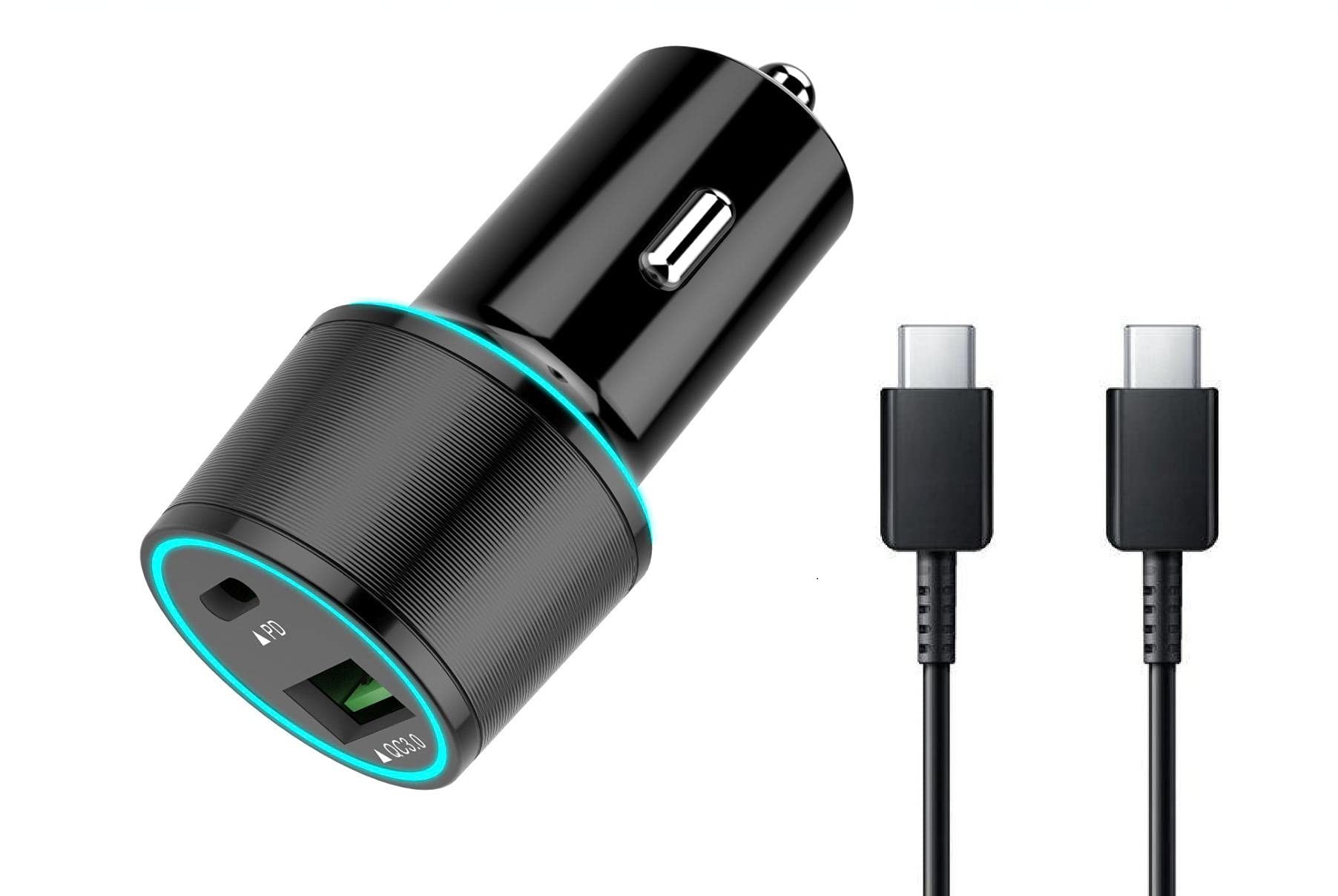 USB C Car Charger UrbanX 21W Car and Truck Charger Compatible with Samsung galaxys Tab A7 10.4 (2020) with Power Delivery 3.0 Cigarette Lighter USB Charger, Comes with USB C to USB C PD Cable 3.3FT 1M