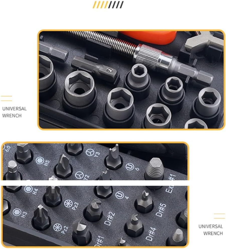 48 In 1 Multi-functional Ratchet Wrench Socket Screwdriver Home Appliance Repair Tool Combination