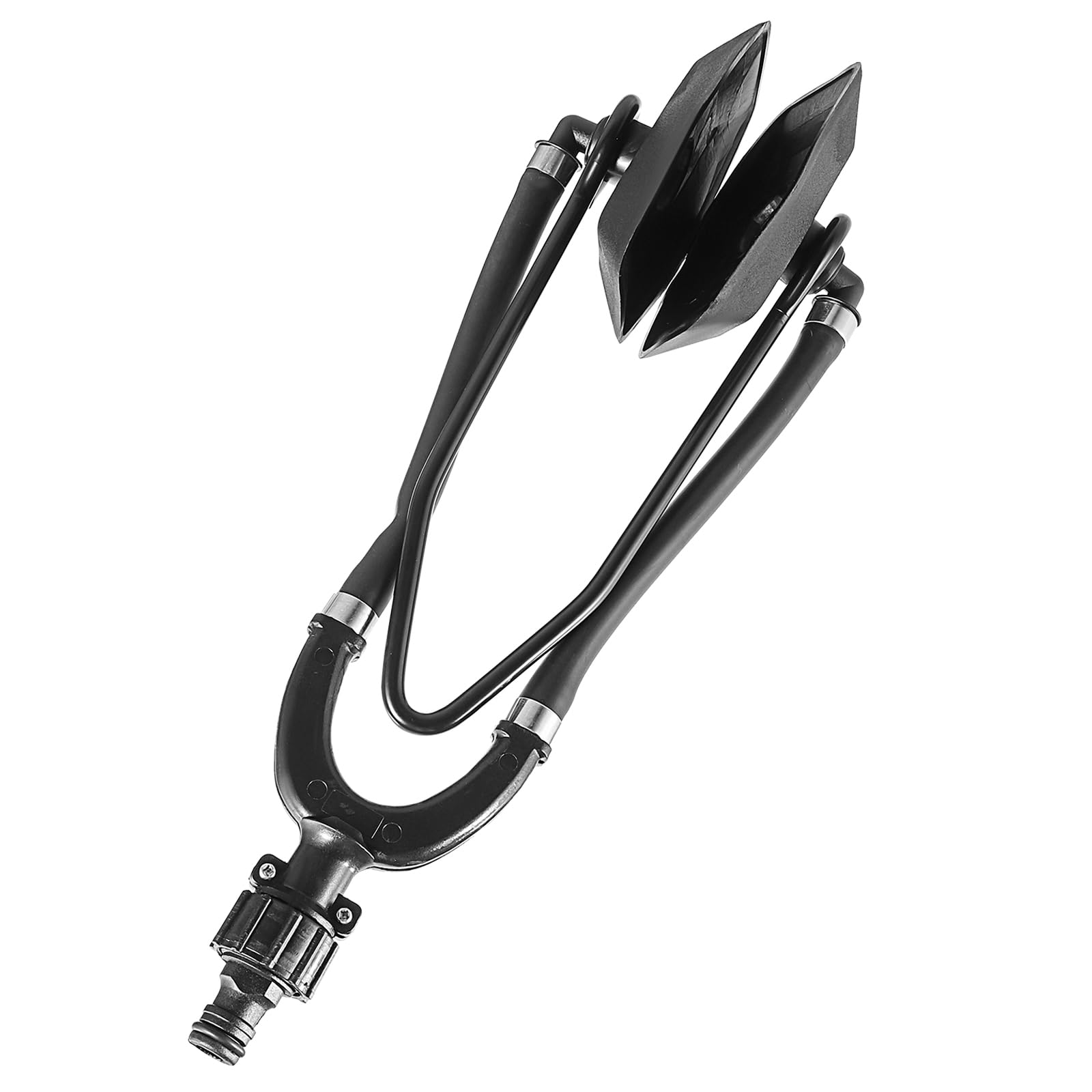 BESPORTBLE Oreilles hors-bord universelles à rincer - Design double alimentation - Acier inoxydable - Adaptateur rectangulaire de manchon d'eau idéal pour les bateaux marins et les bateaux - Moteur de