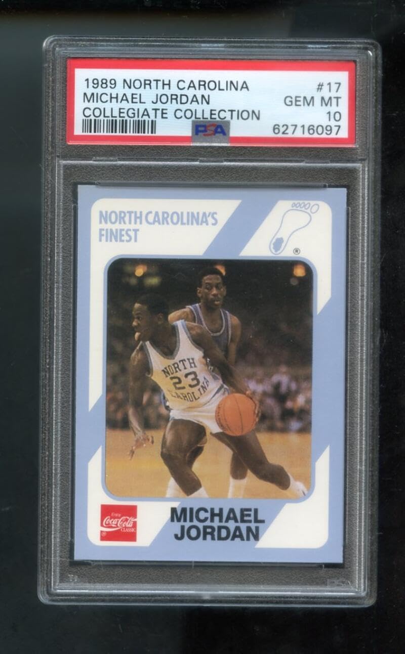 1989-90 North Carolina Collegiate Collection #17 Michael Jordan PSA 10 Graded Basketball Card 89-90 1989-1990 Tar Heels