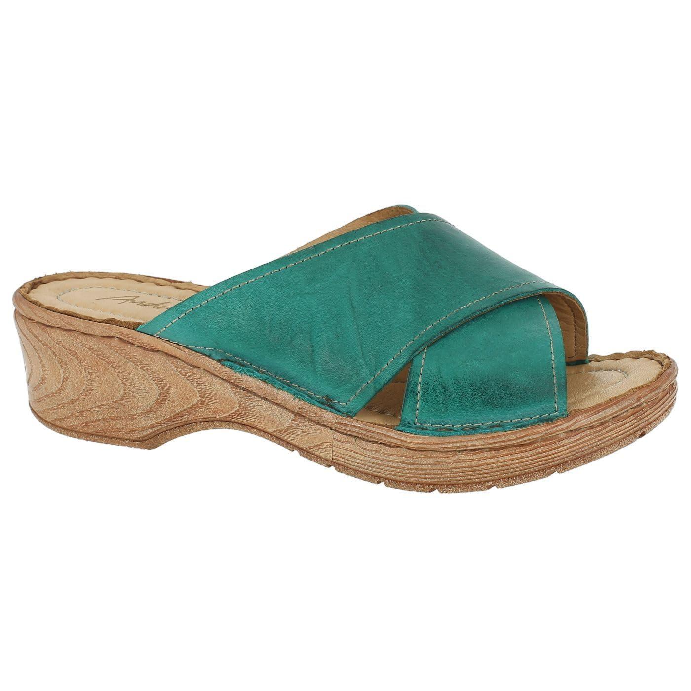 Andrea Conti Women's Mules, Aquamarine, 4.5 UK