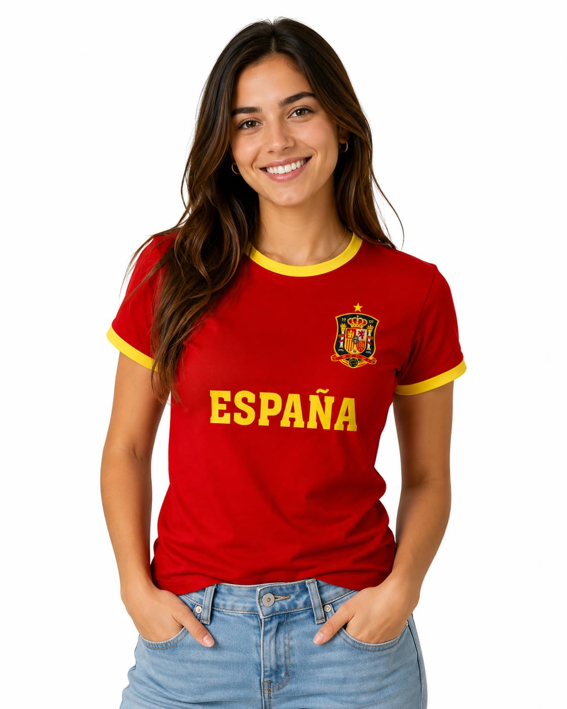 Genérico Camiseta Adulto ESPAÑA Unisex