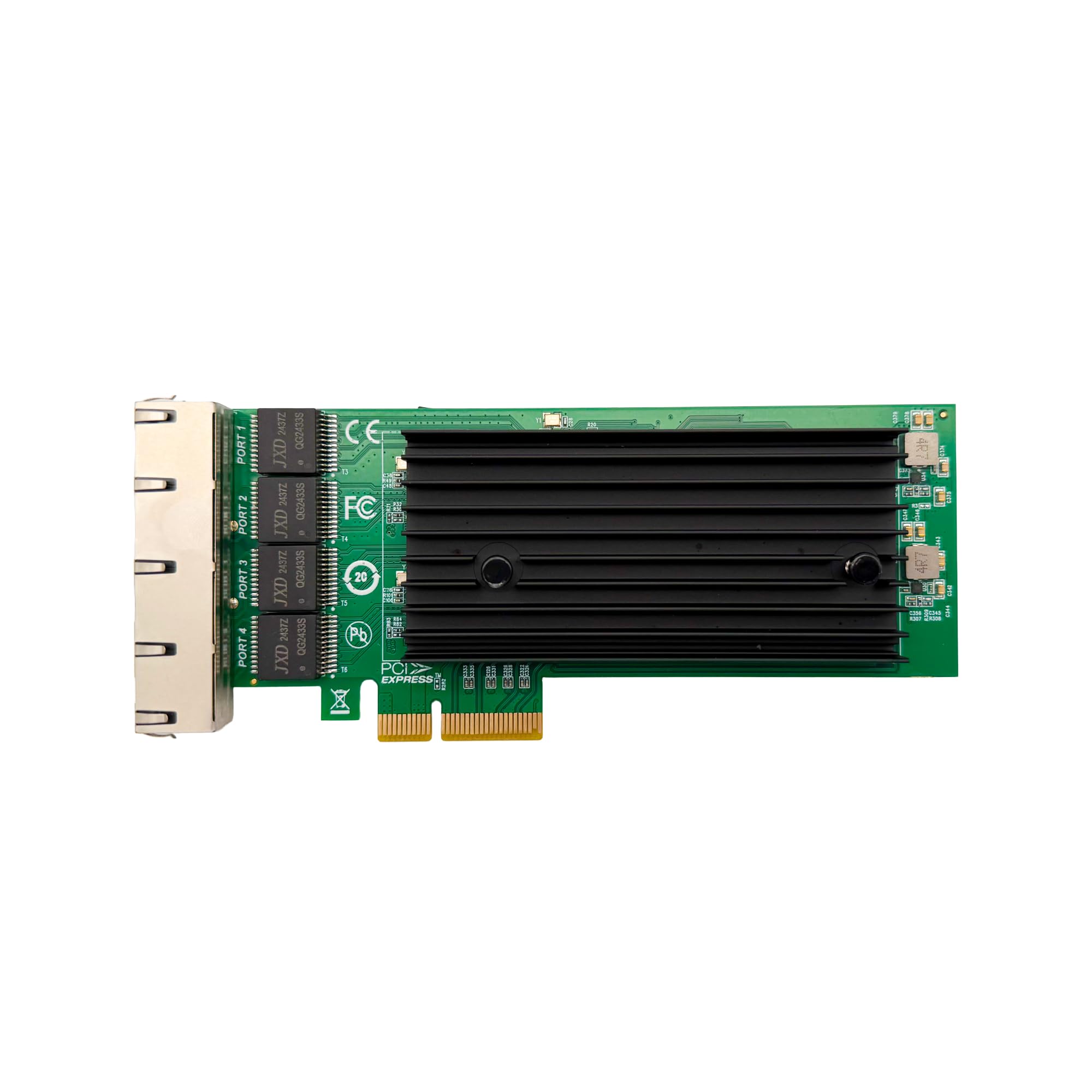 ZimaBoard Scheda di Rete PCIe x4 4 Porte 2.5G Ethernet, Adattatore LAN Quad 2.5GbE con Chipset Intel i226, Supporto PXE e Wake-on-LAN per Server, NAS e Firewall