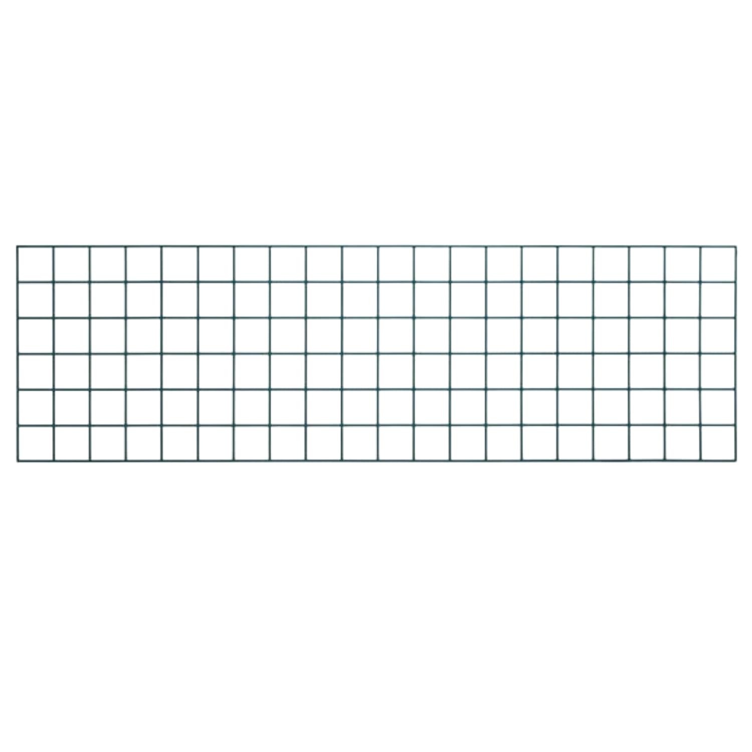 Quantum SG-1848P 48" Epoxy Coated Store Grid Wire Panel | Wall Mounted Display Shelves with 3 x 3 Openings for Commercial Restaurant Kitchen Garage | 48"W x 18"H, Green, NSF (Brackets Not Included)