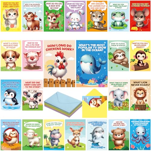 Treasure Cove Funny Animal Joke Cards Fun Animals Notecards Set