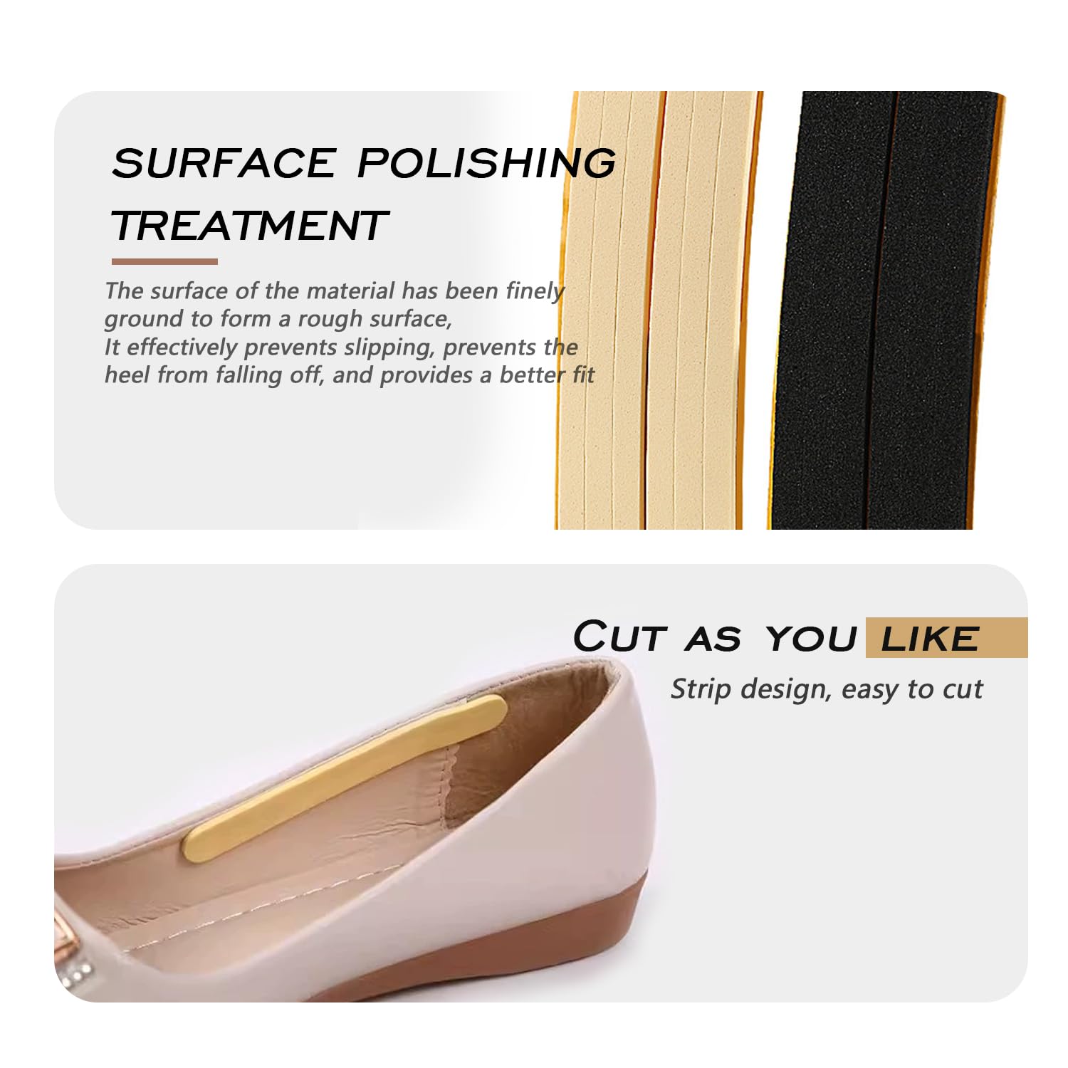 12 piezas de correas acolchadas para mujer, agarre antideslizante para el talón, agarre adhesivo para zapatos, correas de talón finas para tacones altos, mujeres y hombres, zapatos sueltos, negro y