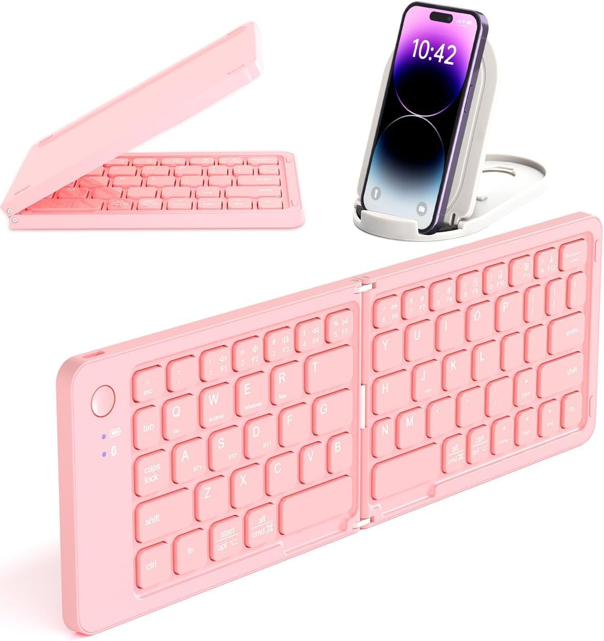See full amazon price history chart for ELECTRO WOLF Mini Foldable Bluetooth Keyboard | Wireless Keyboard with Holder Travel Portable Rechargeable Keyboard for Android Windows iOS,Support 3 Devices (Black) ELECTRO WOLF Mini Foldable Bluetooth Keyboard | Wireless Keyboard with Holder Travel Portable Rechargeable Keyboard for Android Windows iOS,Support 3 Devices (Black) (B0DDJDR3RV) Amazon Price History, Amazon Price Tracker