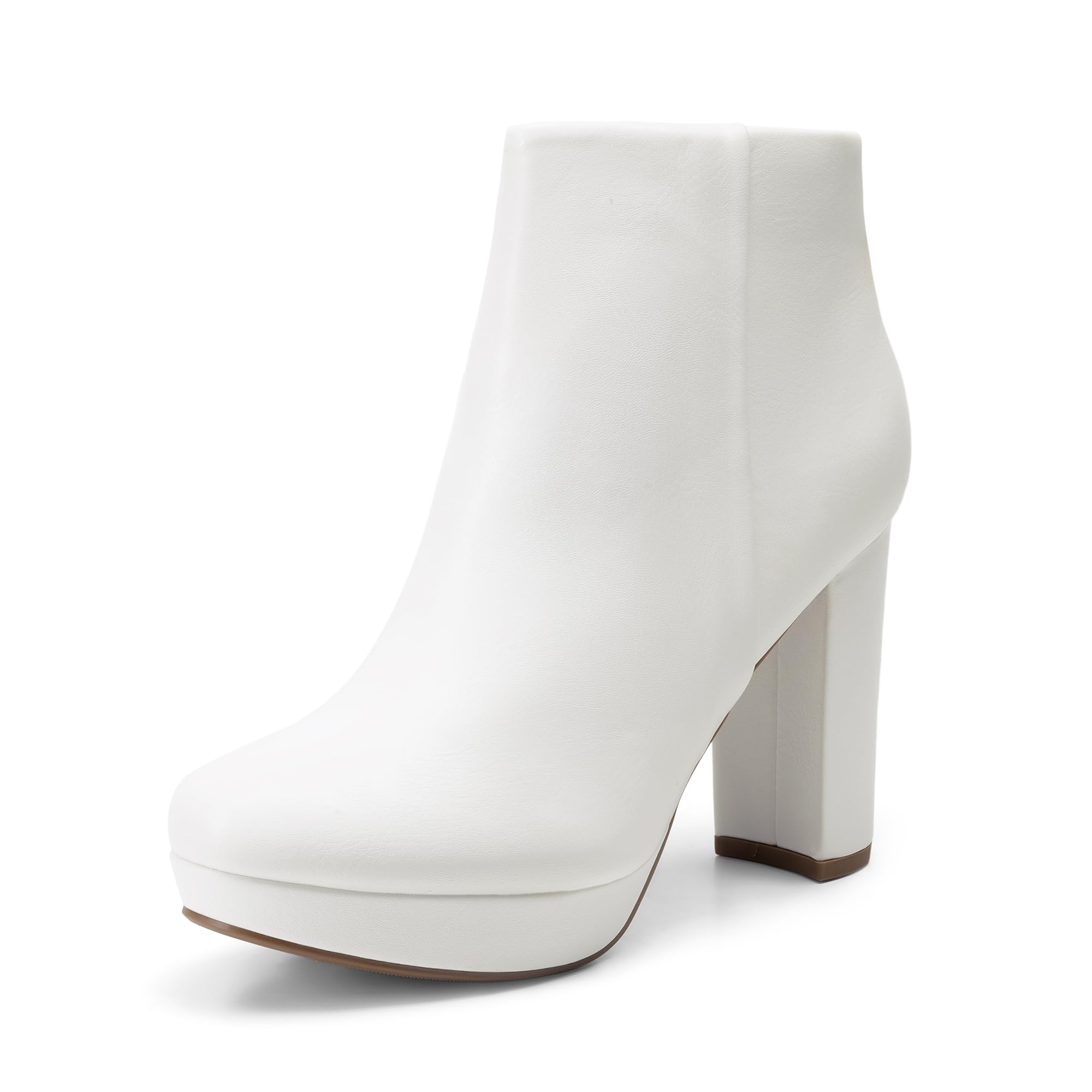 DREAM PAIRS Women's Stomp High Heel Ankle Boots | platform ankle boots classic round toe…