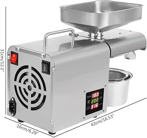 Miniatura 7 de Máquina automática de prensa de aceite prensatela, máquina de prensa de ex-tractor, prensa de aceite calientefrío para nueces, nuez, linaza,