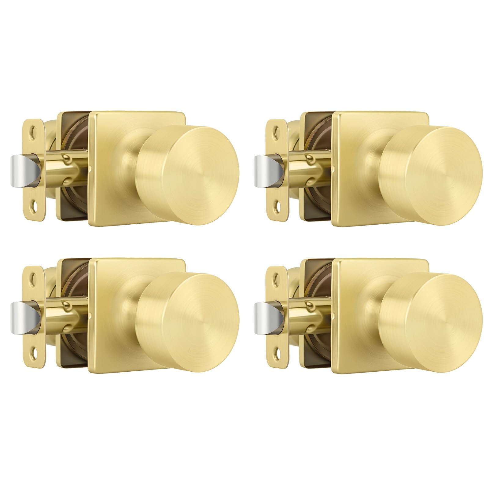 Matte Black Door Knobs - 6 Pack for Privacy -31