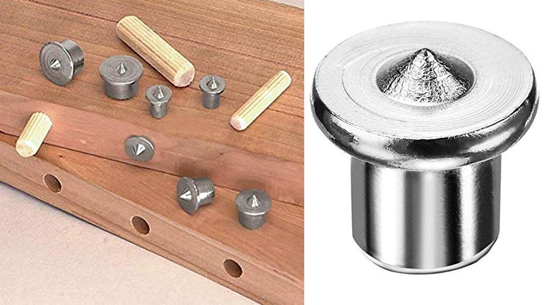 DIY Crafts Pack Of 1x Set, E, 4 Pcs Dowel Drill Centre Points Pin Wood Dowel 6-12 Tenon Cylindrical Portion: 6mm, 8mm, 10mm, 12mm Each Size 1/4, 5/16,(Pack Of 1x Set, E) 1