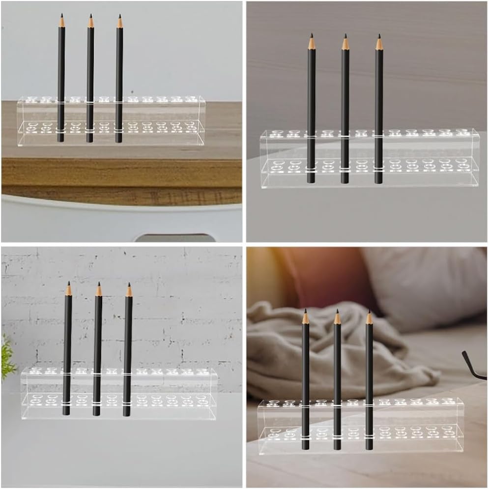 OUNONA Acrylic Pen Holder Stand Set of 2 for Desk Organization image 5