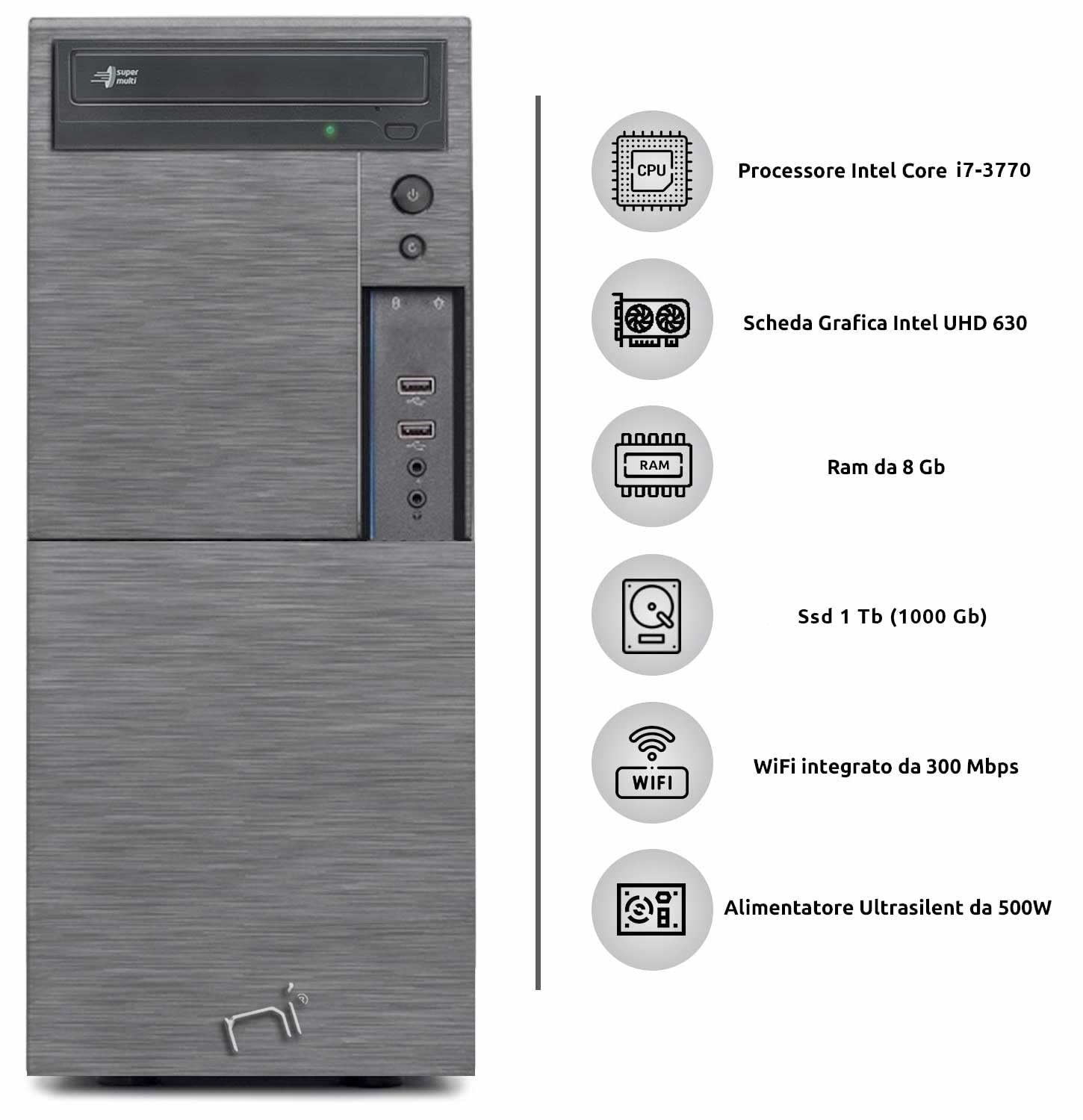 NONSOLOINFORMATICA PC fisso Computer - Core I7-3770 - Ram 8 GB