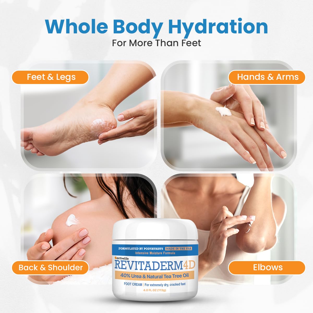 Amazon.com : Revitaderm 4D 40% Urea Advanced Foot Cream for