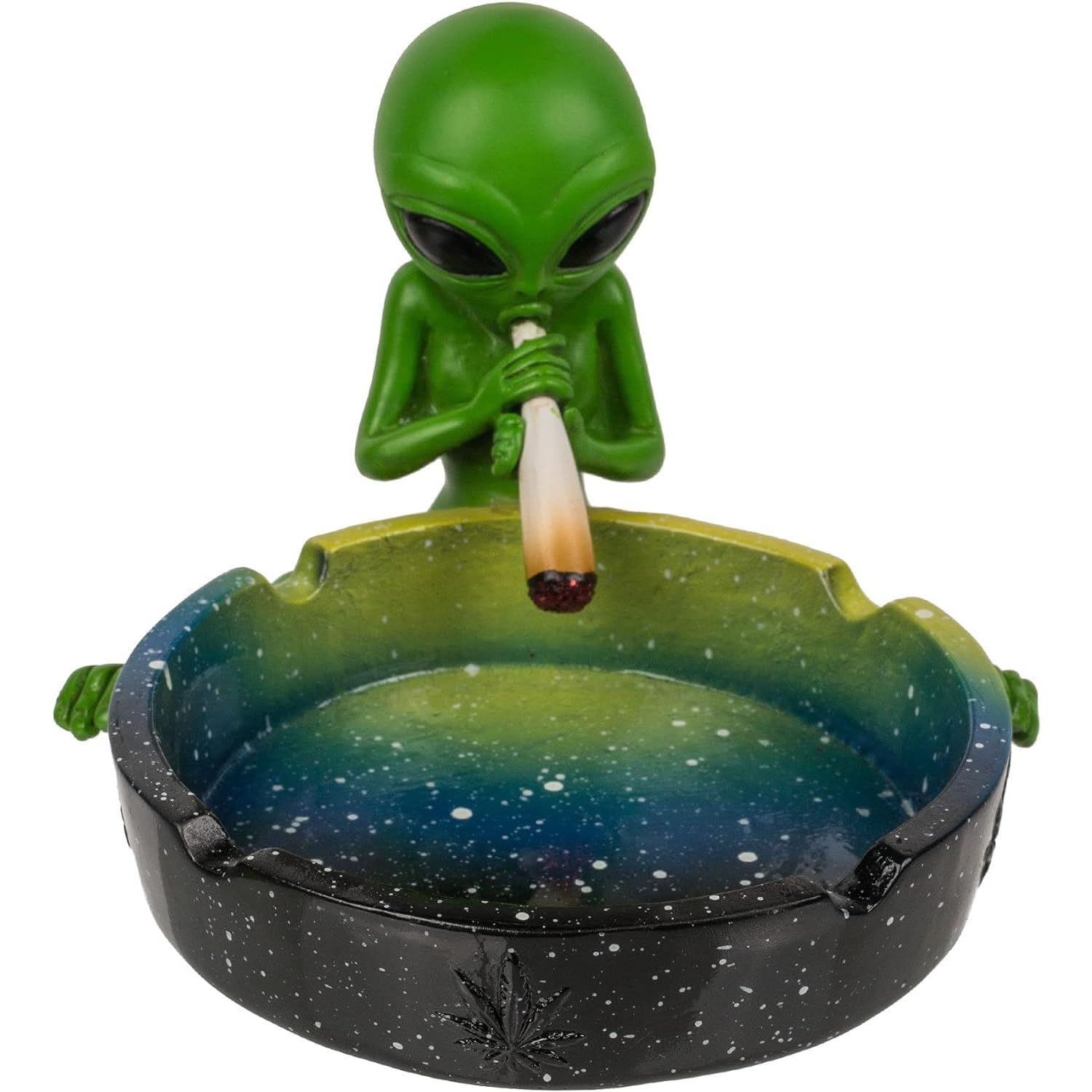Inevitable Party Green Alien Smoking A Joint Ashtray | Characteristic Alien Figurine | Novelty Alien Ashtray | Smokers Gift Idea