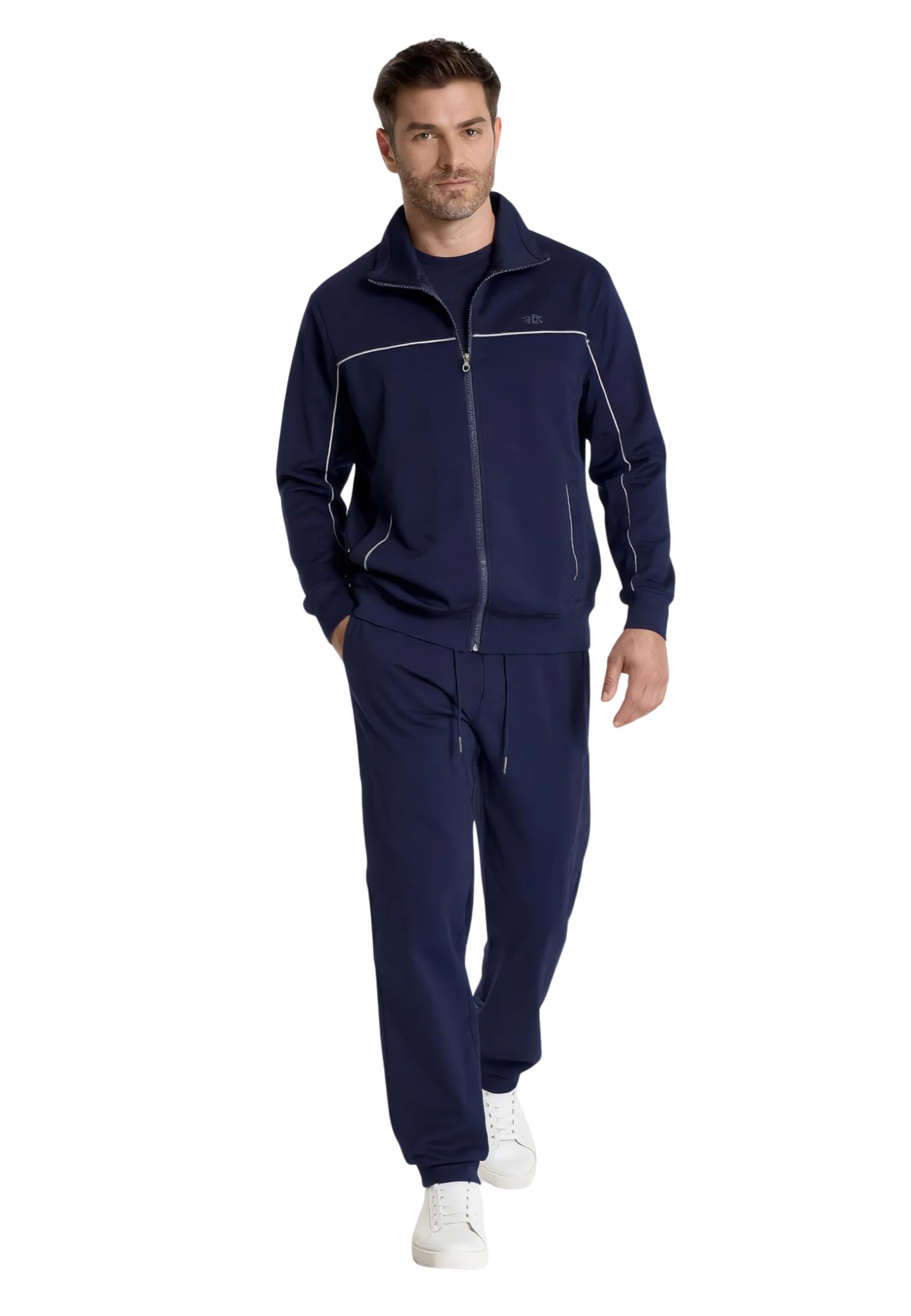 Tuta Uomo Cotone Garzato Con Zip ART. 8E77444